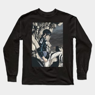 Original Manga Poster Mecha Pilot Long Sleeve T-Shirt